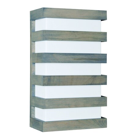 Afx Wells LED 6 Bars Mini Sconce - Weathered Grey Finish - White Acrylic WES071214LAJUDWG6B